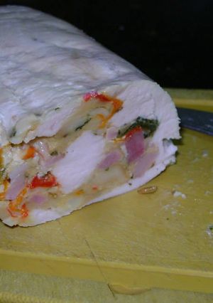 Una foto de Arrollado de pollo con pechuga