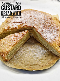 Foto resep Lemon Tea Custard Bread with Macaron Cream