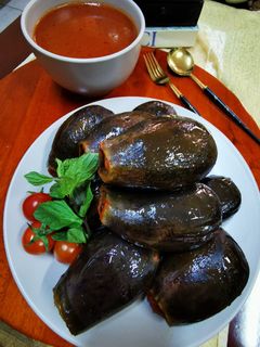 صورة لوصفة محشي الباذنجان بالبرغل