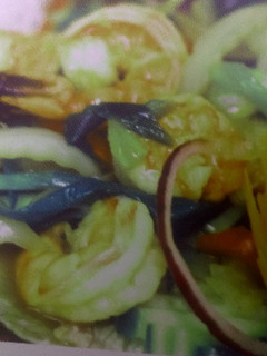 Una foto de Salteado de verduras con camarones en salsa de ostras