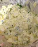 Dip de queso crema aceituna y huevo