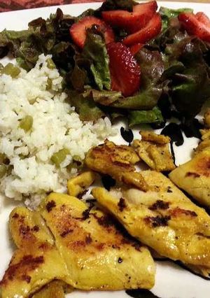 A picture of mustard lime chicken.