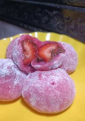 Foto resep Mochi coklat strowbery 🍫🍓(takaran sendok)