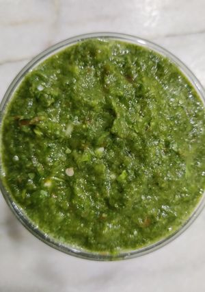 લીલા લસણ ની ચટણી (Green Garlic Chutney Recipe In Gujarati) રેસીપી મુખ્ય ફોટો