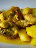 Conejo al azafrán