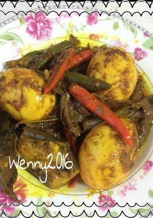 Foto resep Telur kunyit Terasi + santan