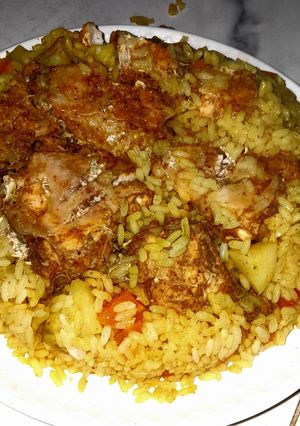 صورة لوصفة أروز با دجاج او لحم مبخر او مفور