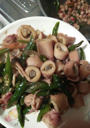 Foto resep Cumi asin lombok ijo