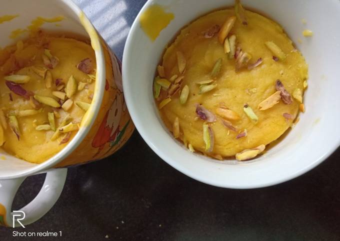 Tamalapaku: Eggless Mango Mug Cake