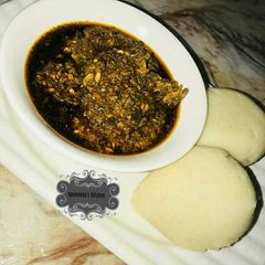 Moringa soup(miyar zogale) A picture of Moringa soup(miyar zogale).