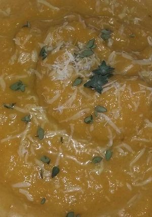 Una foto de Sopa crema de calabazas