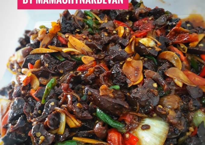 Tumis kecap pedas manis ati ampela