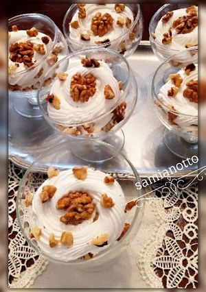 Une photo de Mousse Jawzia, nougat aux noix