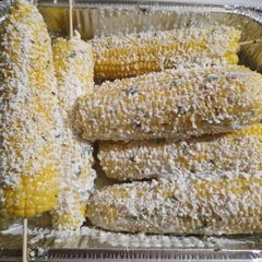 A picture of Elotes Mexican street corn.
