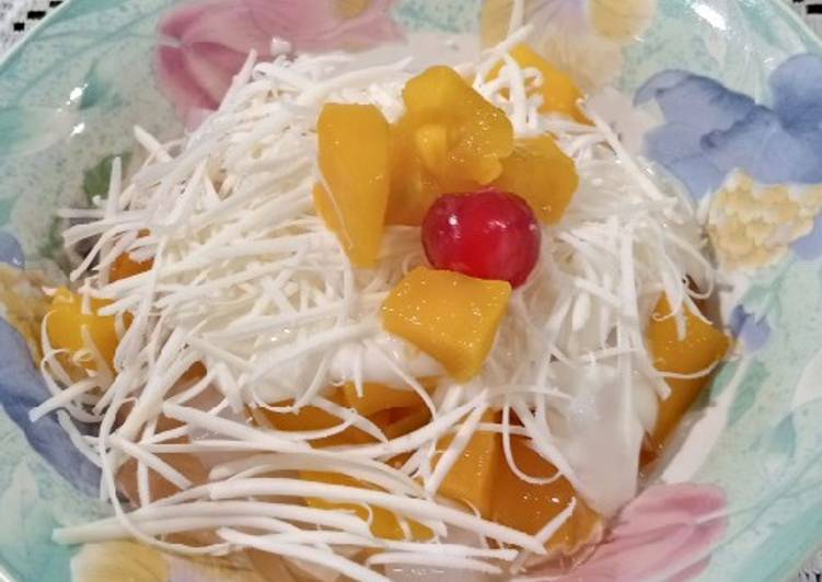 Cara Gampang Membuat Mango and Jello Salads Ala Dapur Saya😍, Enak