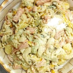 A picture of Macaroni salad.