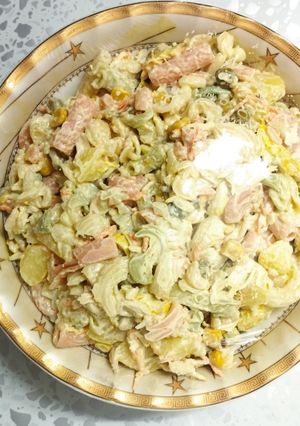 A picture of Macaroni salad.