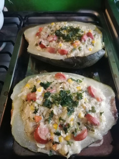 Una foto de Zapallo Italiano relleno