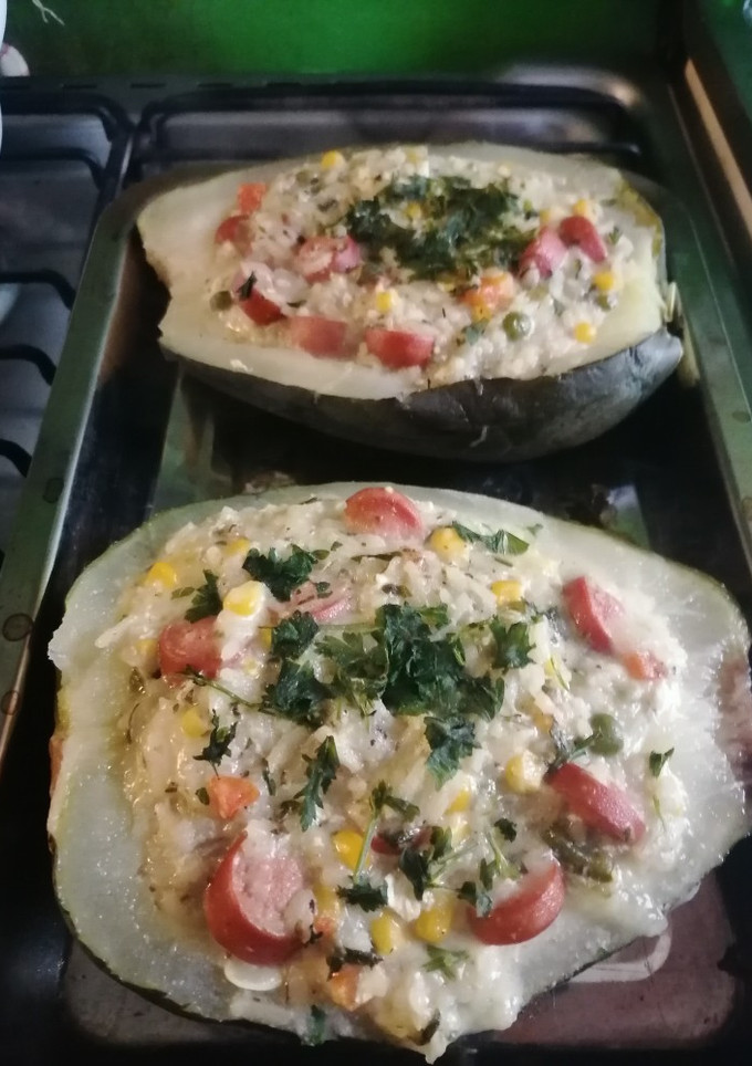 Una foto de Zapallo Italiano relleno