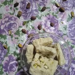 A picture of Homemade burfi.