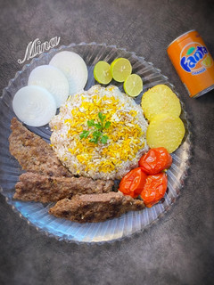 عکسی از دستور سماق پلو با کباب تابه ای