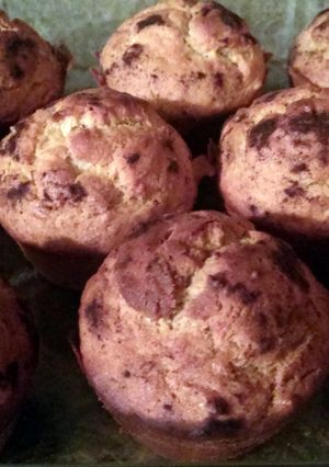 A picture of peanut butter banana muffins.