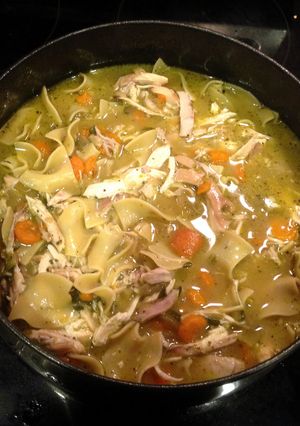 A picture of Homemade Chicken Noodle Soup.