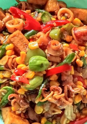 Foto resep Tumis cumi asin jagung manis