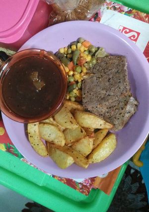 Foto resep Beef Steak with Potato
