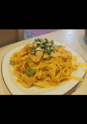 عکسی از دستور پاستا اشیانه ای