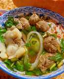 Bún sườn bò, bò viên