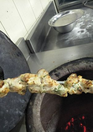 A picture of Chicken malai kebabs.