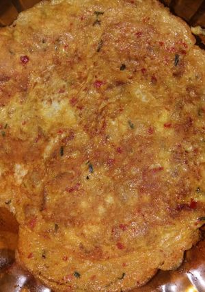 Foto resep Telor dadar ayam suwir kucai