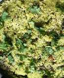 Tuver daal and methi dhokla (pigeon peas and fenugreek leaves steamed cake)