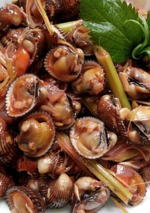 Hình của món Sò huyết sốt chua ngọt.