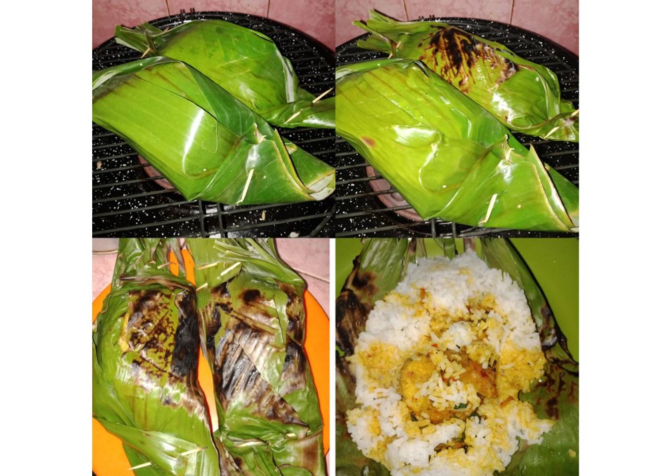 Nasi bakar ayam rica rica kemangi