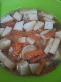 Foto resep Sup Kue Ikan Wortel