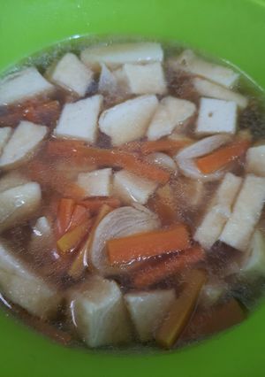 Foto resep Sup Kue Ikan Wortel