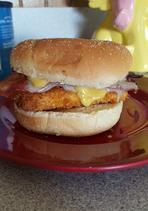 A picture of Chicken Bacon & Swiss Sandwich.