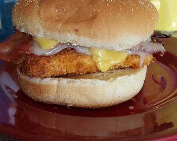 Easy Recipe Chicken Bacon  Swiss Sandwich Delicious and Healthy