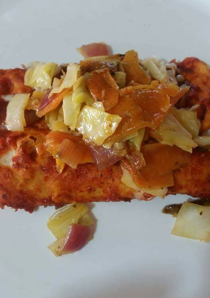 Una foto de Ensalada de repollo y zanahoria en escabeche