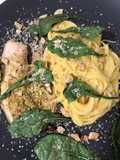 Macarrão al limone com tilápia