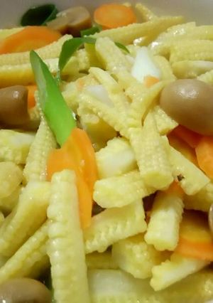 Foto resep Jagung Muda Tumis Jamur