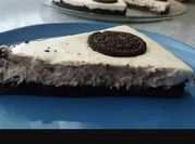 Una foto de tarta de queso philadelphia fácil