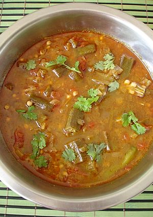 A picture of Okra khatta.