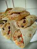 Burritos de pollo con guacamole