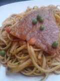 Tallarín con asado de res