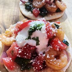 A picture of Chipotle Shrimp Tostados.