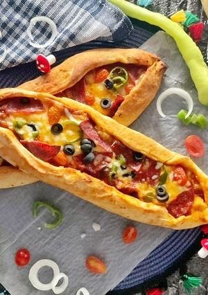 صورة لوصفة قوارب البيتزا