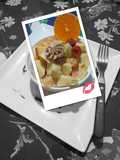 Ensalada de frutas con leche condensada